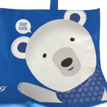 Blue hand shopping bag