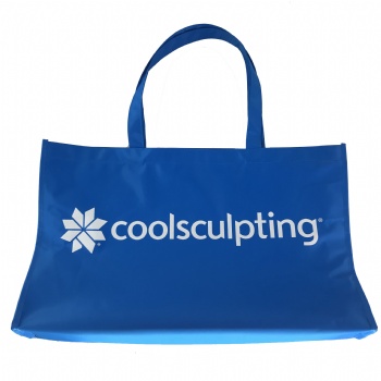 Blue hand shopping bag