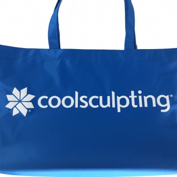 Blue hand shopping bag