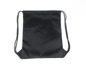 Black drawstring bag