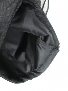 Black drawstring bag