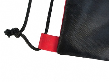 Spliced drawstring bag