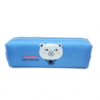 pu pencil bag (blue)