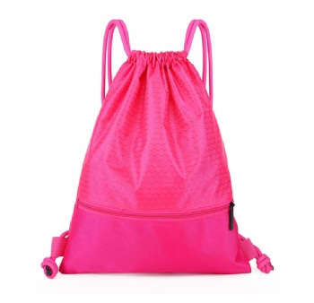 Soccer Texture Drawstring Bag - 600D Oxford Promotional Backpack