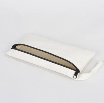 Natural Canvas Pencil Case - Handmade Eco-Friendly Utility Pouch