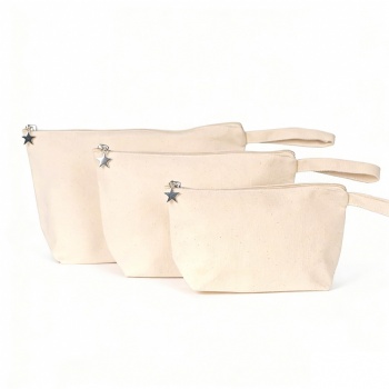 12oz Heavy Duty Canvas Tool Pouch Manufacturer | Unbleached Utility Bag with Star Zipper
