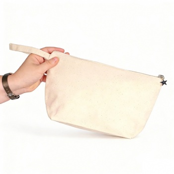 12oz Heavy Duty Canvas Tool Pouch Manufacturer | Unbleached Utility Bag with Star Zipper