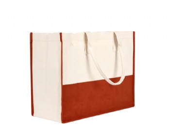 Large Canvas Tote Bag - 18x14 Inch Eco Shopping Bag with Long Handles