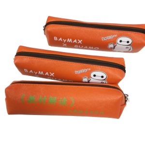 Orange PU Anime Pencil Case 3