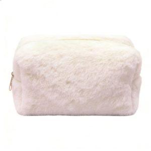 Pastel Plush Cosmetic Pouch