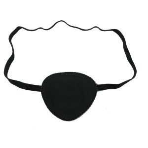 Black eco-friendly cotton-paper composite eye patch flat lay