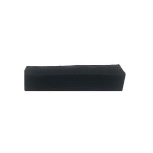 Black long rectangular pencil case front view