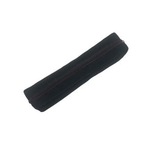 Black stationery pouch angled front view