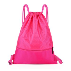 Hot pink custom drawstring bag for events and giveaways