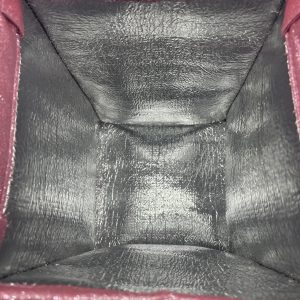 Waterproof thermal insulation lining inside maroon glitter lunch bag