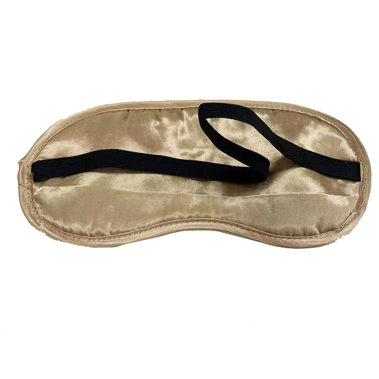 Satin sleep mask back view with black elastic strap