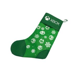 Xbox branded Christmas stocking angled view with contrast heel and toe