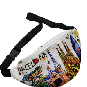 Barcelona Sagrada Familia print travel fanny pack