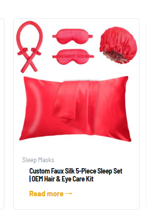 Custom sleep masks and eye masks for travel, hospitality, and promotional programs