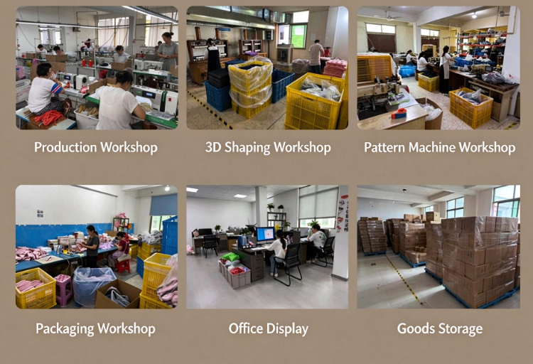 Bincai partner factory production lines and ready stock warehouse for custom sleep masks